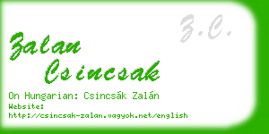 zalan csincsak business card